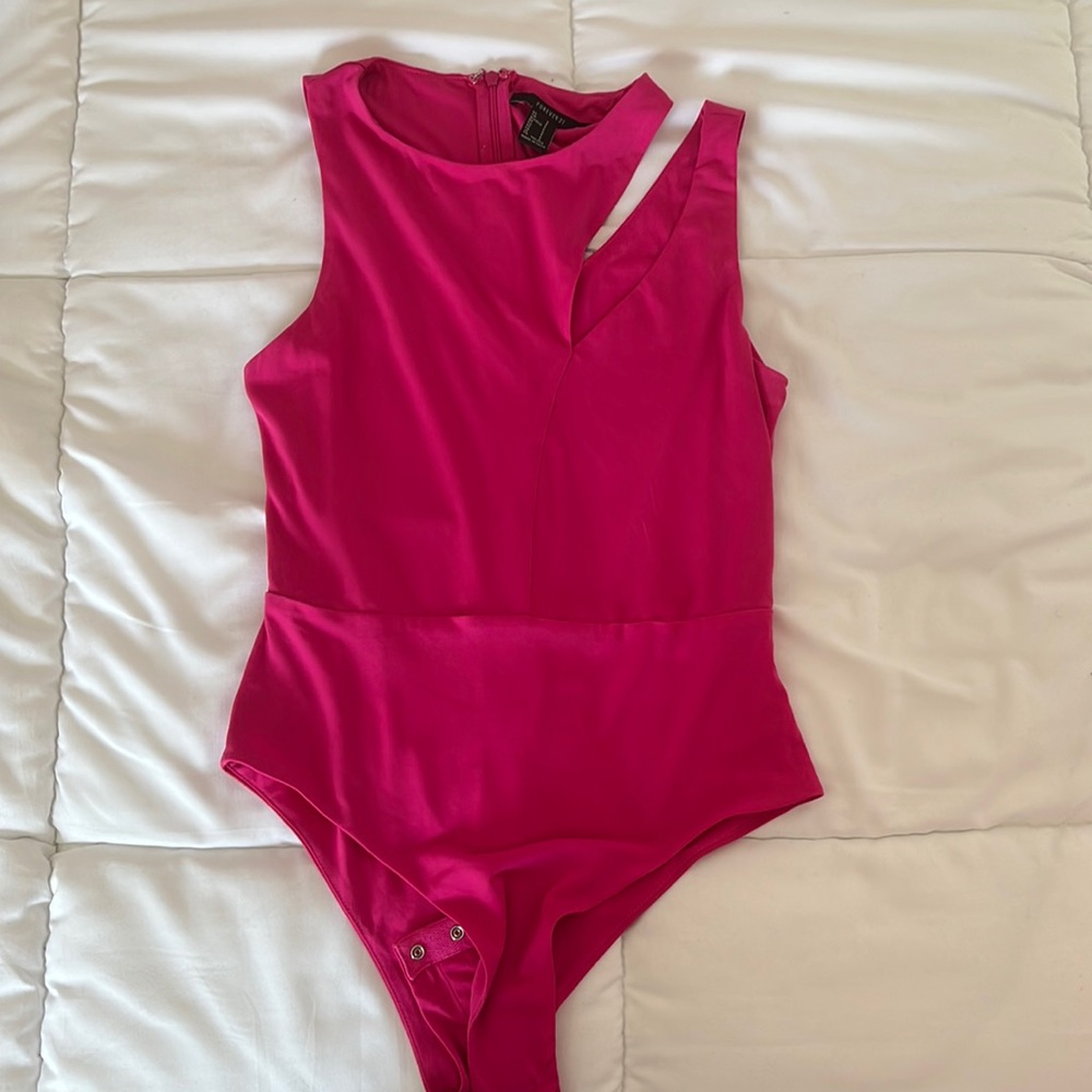 High neck cut out body suit